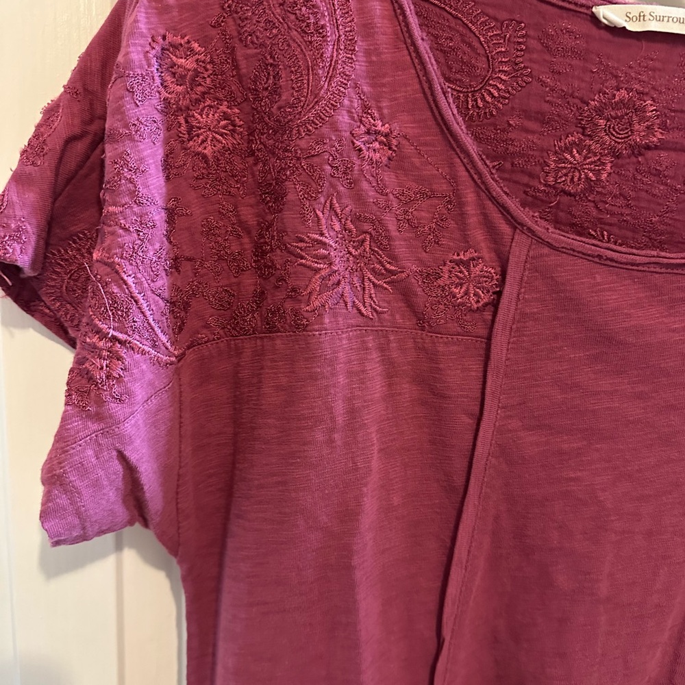 Soft Surroundings Pink Textured Dress